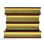 Libro bar in cuoio fiorentino decorato con oro zecchino - Accessori Per Vino & Liquori e Bicchieri
