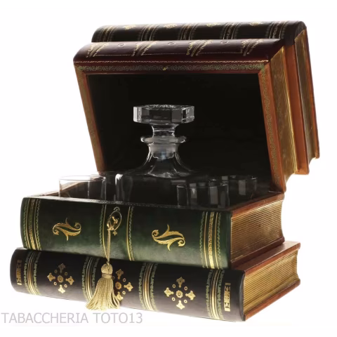 Bar book in Florentine leather decorated with pure gold - Accessories For Wine & Spirits And Glasses - Florentine leather