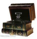 Libro bar in cuoio fiorentino decorato con oro zecchino - Accessori Per Vino & Liquori e Bicchieri
