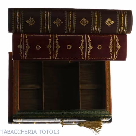 Bar book in Florentine leather decorated with pure gold - Accessories For Wine & Spirits And Glasses - Florentine leather