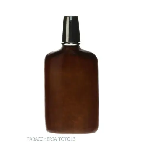 Flacon recouvert de cuir florentin avec verre argenté - Accessoires Pour Vins & Spiritueux et Verres - Métal, Cuir florentin