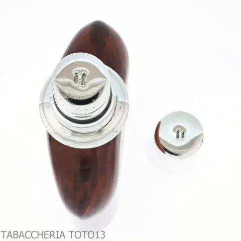 Flacon recouvert de cuir florentin avec verre argenté - Accessoires Pour Vins & Spiritueux et Verres - Métal, Cuir florentin