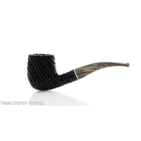 Oak pipa curva en forma de billar en madera muerta-Pipa Milano