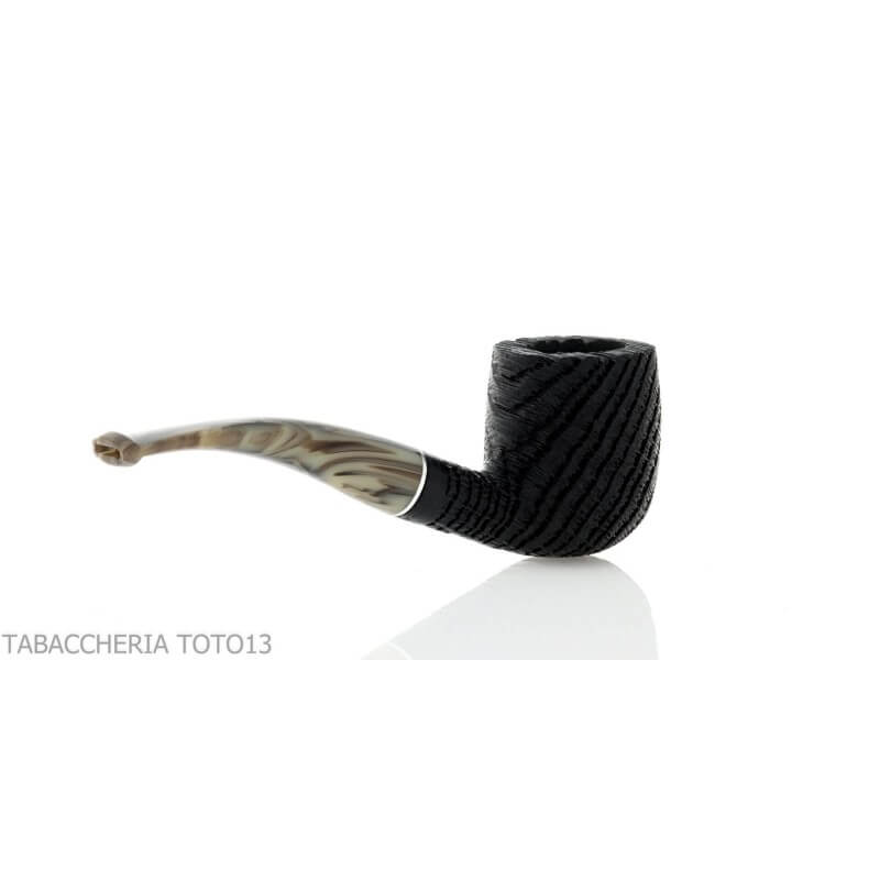 Pipa Oak forma Billiard curva in legno di morta - Pipe Milano