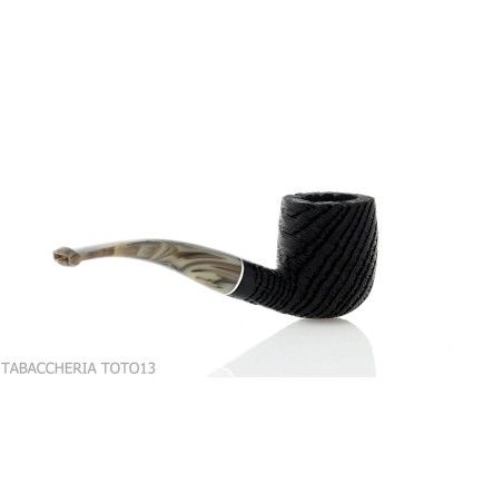 Oak pipa curva en forma de billar en madera muerta-Pipa Milano