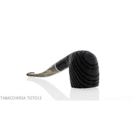 Oak pipa curva en forma de billar en madera muerta-Pipa Milano