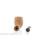 Arbutus pipe in strawberry tree Billiard shape natural sanded briar-Talamona