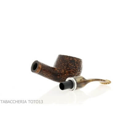 Revolution Mammuth Apple-shaped half-bent pipe in sandblasted briar Talamona pipe Talamona