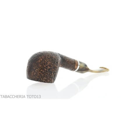 Revolution Mammuth Apple-shaped half-bent pipe in sandblasted briar Talamona pipe Talamona