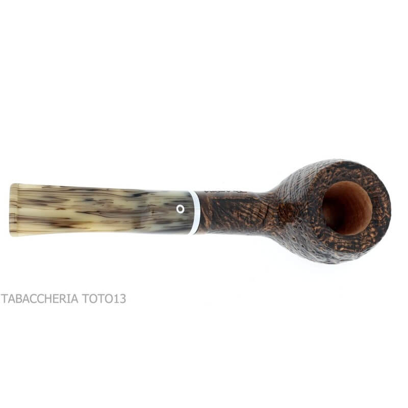 Pipa Revolution Mammuth forma de manzana semidoblada en brezo pulido con chorro de arena - Talamona pipe