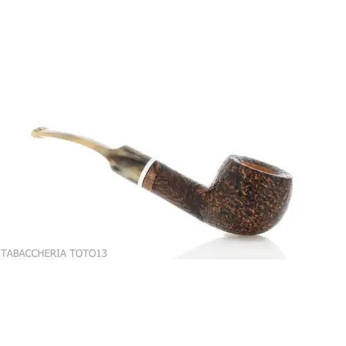 Pipe Révolution Mammuth Forme pomme demi-courbée en bruyère sablée - Pipe Pour le Tabac - Racine naturelle