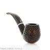 Revolution Mammuth pipe curved billiard shape in sandblasted briar Talamona pipe Talamona