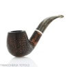 Revolution Mammuth pipe curved billiard shape in sandblasted briar Talamona pipe Talamona