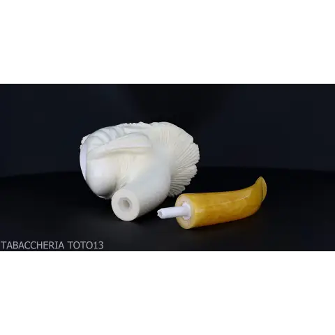 Pipa de espuma de mar esculpida, otomana para fumar - Pipas de Tabaco