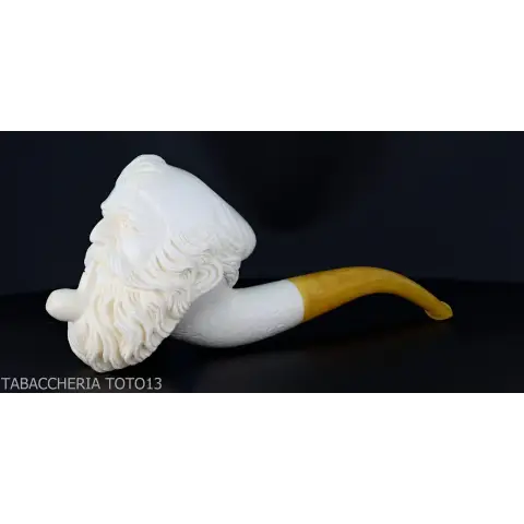 Pipa de espuma de mar esculpida, otomana para fumar - Pipas de Tabaco