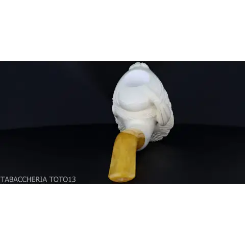 Pipa de espuma de mar esculpida, otomana para fumar - Pipas de Tabaco