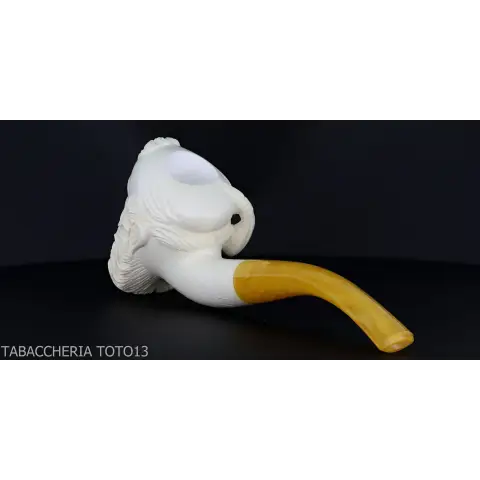 Pipa de espuma de mar esculpida, otomana para fumar - Pipas de Tabaco