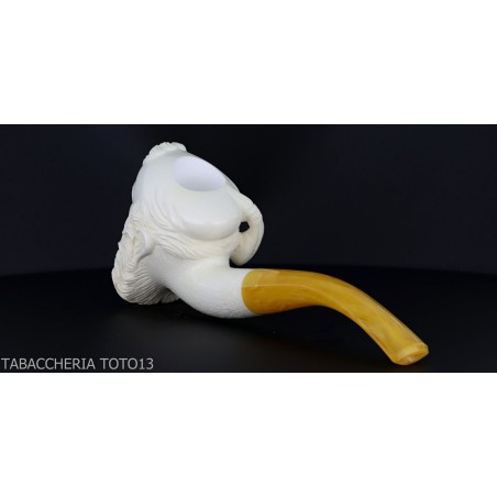 Sculpted sea foam pipe, smoking ottoman - Tobacco Pipes - Sea foam - seppiolite