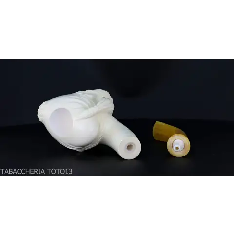 Pipa de espuma de mar esculpida, otomana para fumar - Pipas de Tabaco