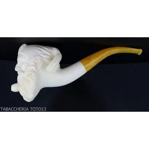 Pipa de espuma de mar esculpida, otomana para fumar - Pipas de Tabaco