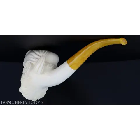 Pipa de espuma de mar esculpida, otomana para fumar - Pipas de Tabaco
