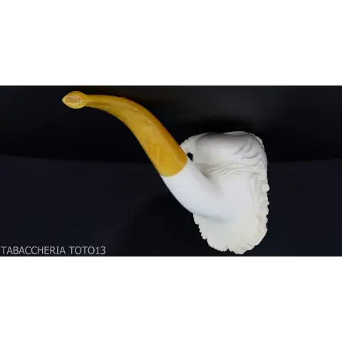 Pipa de espuma de mar esculpida, otomana para fumar - Pipas de Tabaco