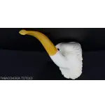 Pipa de espuma de mar esculpida, otomana para fumar - Pipas de Tabaco