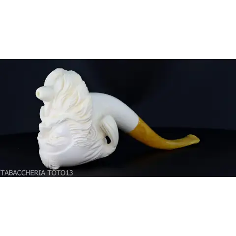 Pipa de espuma de mar esculpida, otomana para fumar - Pipas de Tabaco