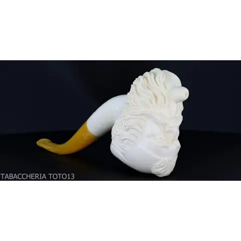 Pipa de espuma de mar esculpida, otomana para fumar - Pipas de Tabaco