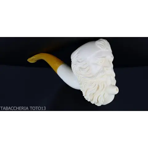 Pipa de espuma de mar esculpida, otomana para fumar - Pipas de Tabaco