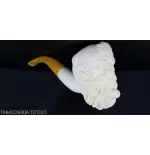Pipa de espuma de mar esculpida, otomana para fumar - Pipas de Tabaco