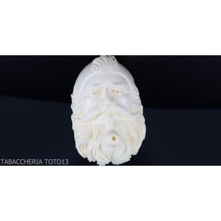 Sculpted sea foam pipe, smoking ottoman - Tobacco Pipes - Sea foam - seppiolite