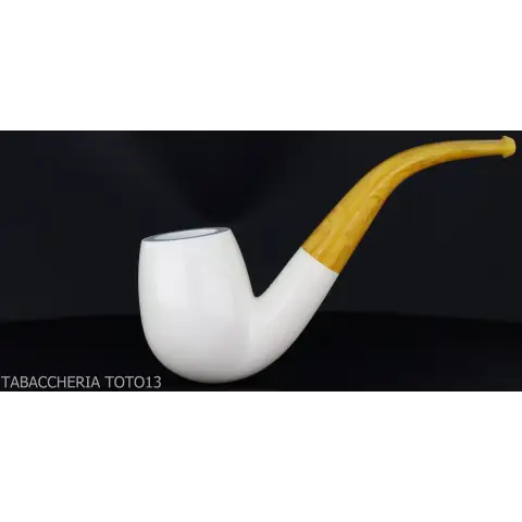 Pipa de tabaco curvado en espuma de mar doblada de billar - Pipas de Tabaco