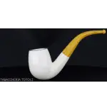 Pipa de tabaco curvado en espuma de mar doblada de billar - Pipas de Tabaco