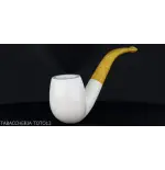 Pipa de tabaco curvado en espuma de mar doblada de billar - Pipas de Tabaco