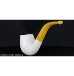 Pipa de tabaco curvado en espuma de mar doblada de billar - Pipas de Tabaco