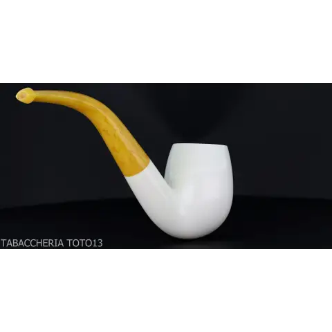 Pipa de tabaco curvado en espuma de mar doblada de billar - Pipas de Tabaco