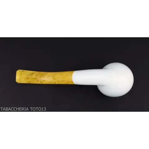 Pipa de tabaco curvado en espuma de mar doblada de billar - Pipas de Tabaco