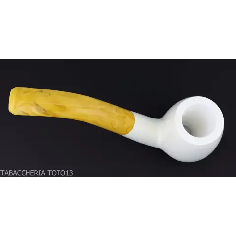 Pipa de tabaco curvado en espuma de mar doblada de billar - Pipas de Tabaco
