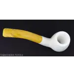 Pipa de tabaco curvado en espuma de mar doblada de billar - Pipas de Tabaco