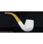 Pipa de tabaco curvado en espuma de mar doblada de billar - Pipas de Tabaco