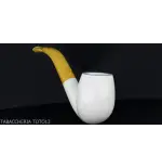 Pipa de tabaco curvado en espuma de mar doblada de billar - Pipas de Tabaco
