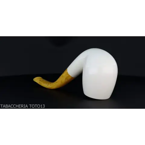 Pipa de tabaco curvado en espuma de mar doblada de billar - Pipas de Tabaco