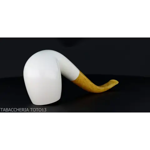 Pipa de tabaco curvado en espuma de mar doblada de billar - Pipas de Tabaco