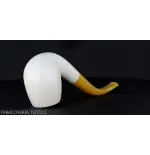 Pipa de tabaco curvado en espuma de mar doblada de billar - Pipas de Tabaco