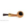 Gheppo half-curved apple-shaped pipe with sandblasted briar finish