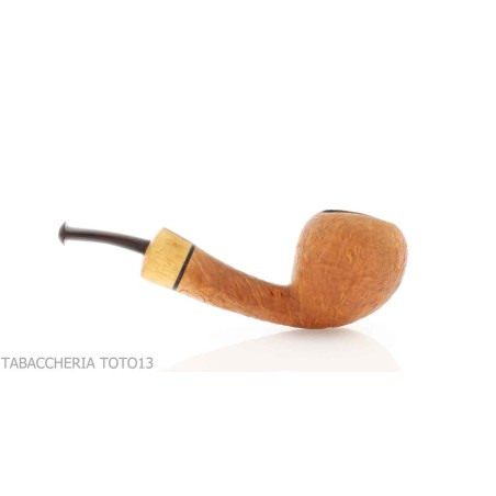 Pipa Gheppo semicurva en forma de Apple con acabado de brezo arenado - Pipas de Tabaco