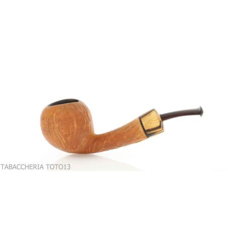 Pipa Gheppo semicurva en forma de Apple con acabado de brezo arenado - Pipas de Tabaco