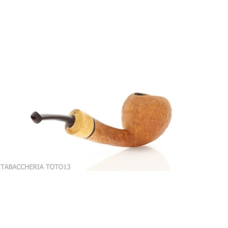 Pipa Gheppo semicurva en forma de Apple con acabado de brezo arenado - Pipas de Tabaco
