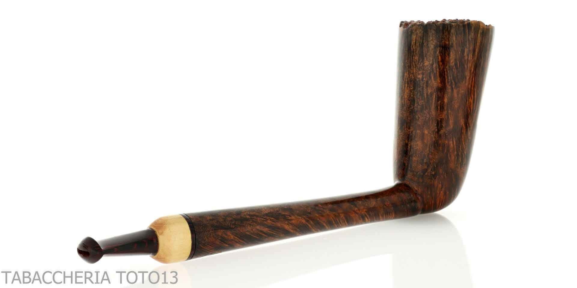 Gheppo tobacco pipe dublin shape dark briar finish
